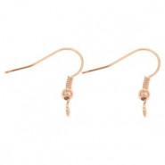 Metal Fishook earwire ±18x17mm Rosé gold